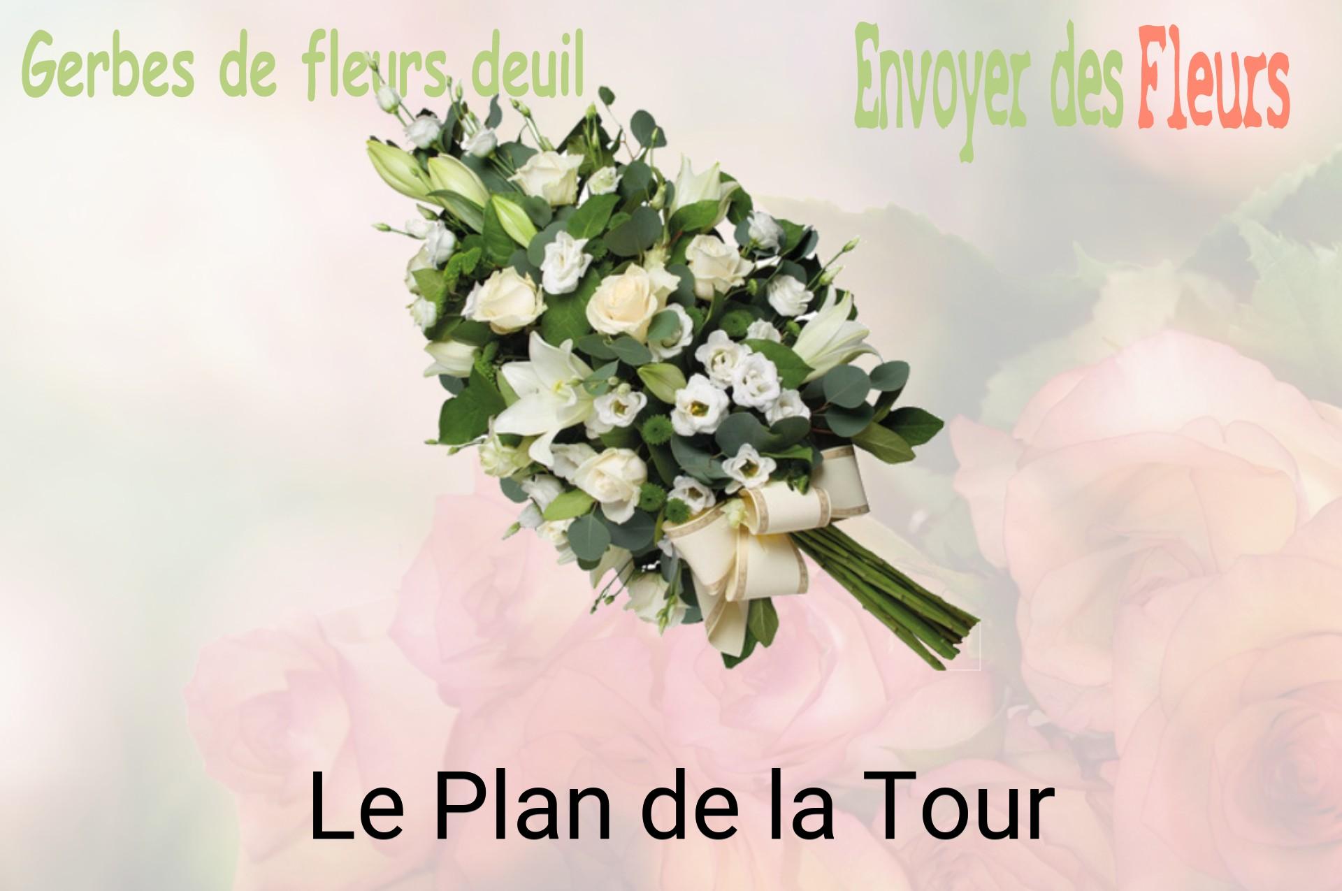 Gerbe de fleurs de deuil livrée à Le Plan-de-la-Tour